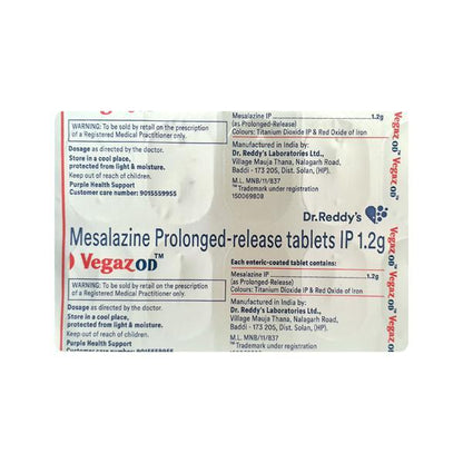 Vegaz OD 1.2gm Tablet 10'S