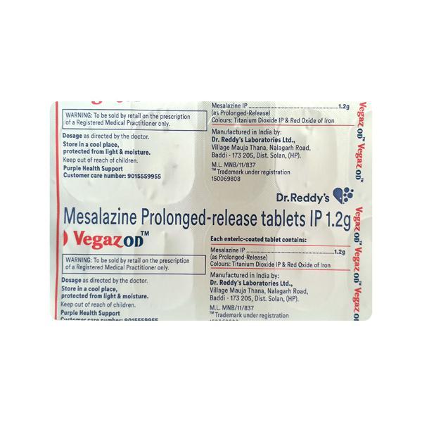 Vegaz OD 1.2gm Tablet 10'S