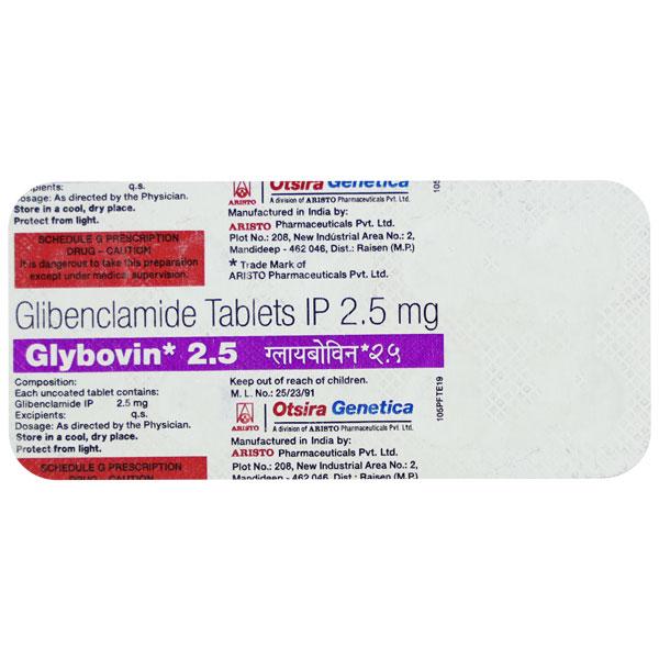 Glybovin 2.5mg Tablet 10'S