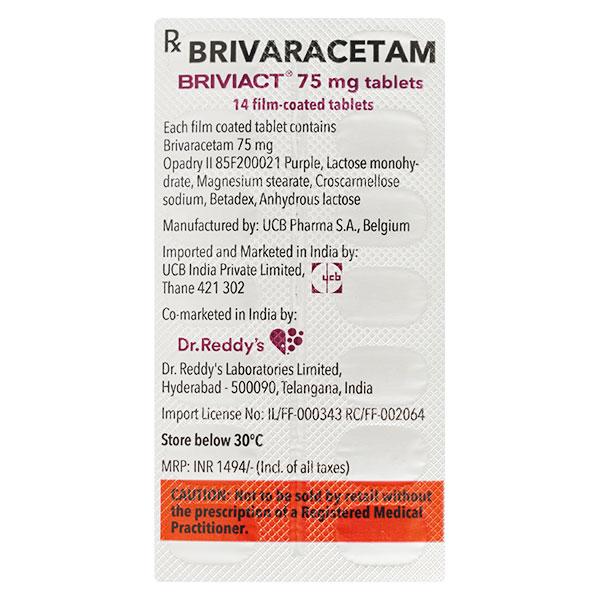BRIVIACT 75mg Tablet 14's