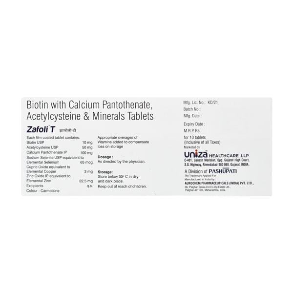 ZAFOLI T Tablet 10's - Global Surgicals