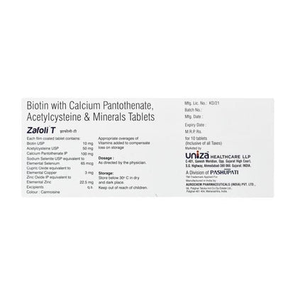 ZAFOLI T Tablet 10's - Global Surgicals