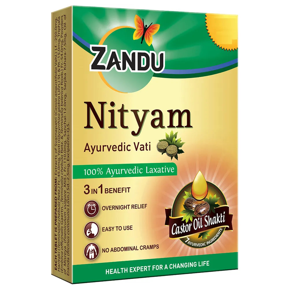 Zandu Nityam Ayurvedic Laxative, 10 Tablets