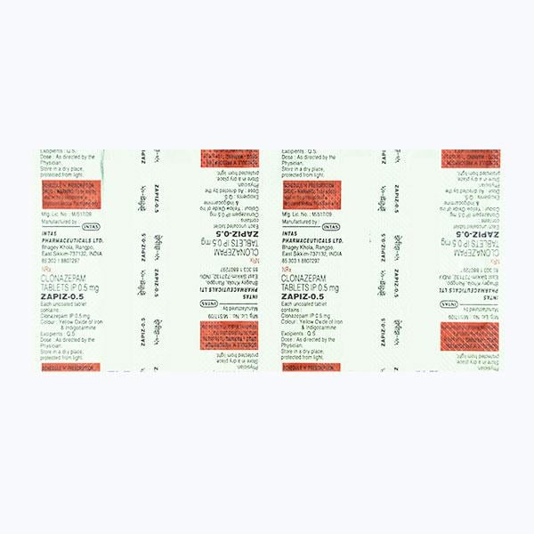 Zapiz 0.5mg Tablet 10'S - Global Surgicals