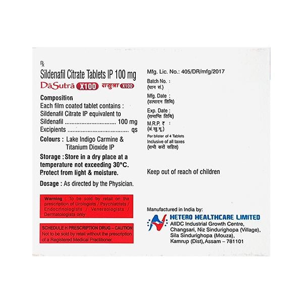 DA SUTRA X 100 Tablet 4's