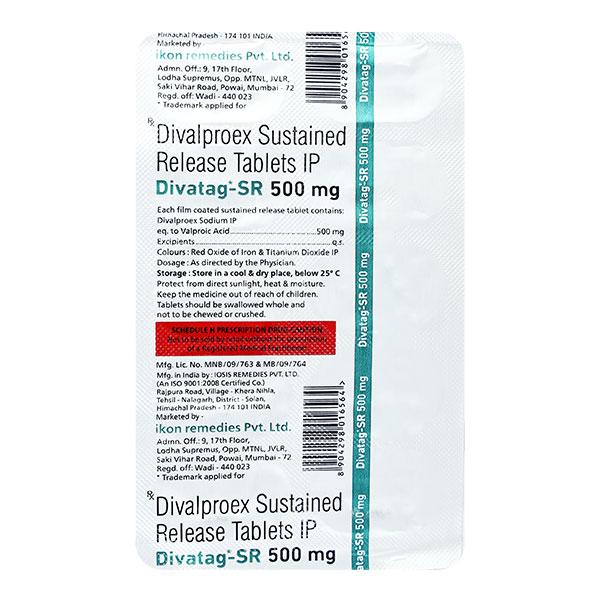 DIVATAG SR 500mg Tablet 10's