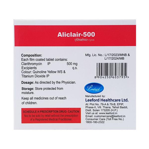 ALICLAIR 500 Tablet 4's