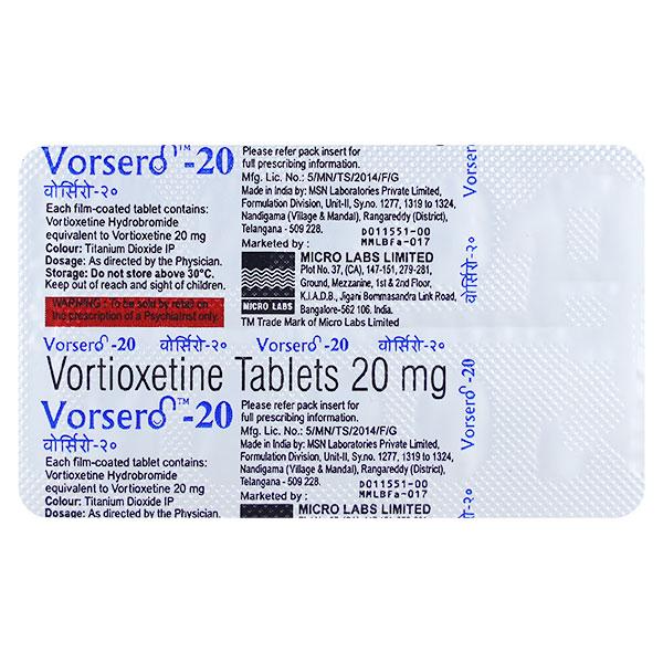 VORSERO 20 Tablet 10's