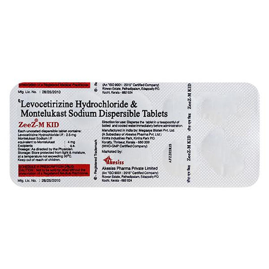 ZEEZ M KID Tablet 10's - Global Surgicals