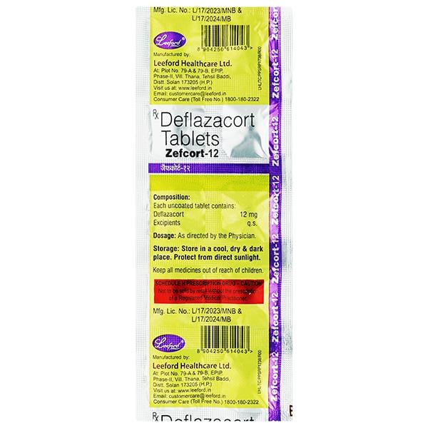 ZEFCORT 12 Tablet 10's - Global Surgicals
