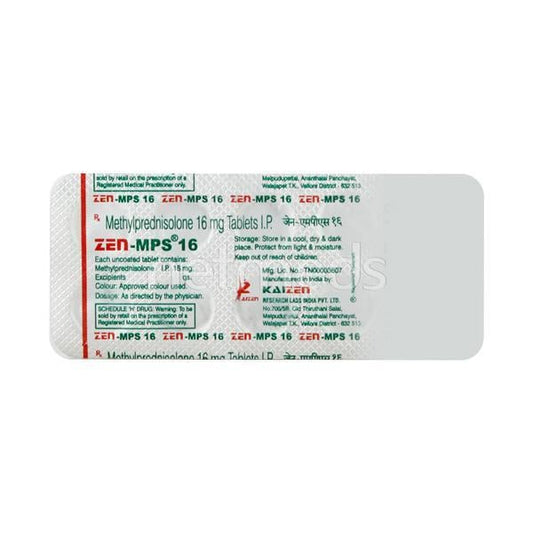 ZEN MPS 16mg Tablet 10'S - Global Surgicals