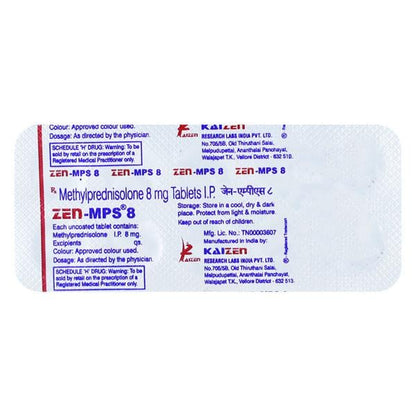 ZEN MPS 8mg Tablet 10'S - Global Surgicals