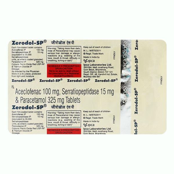 Zerodol-SP Tablet 10's - Global Surgicals