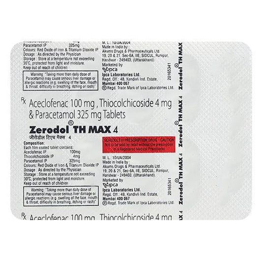 ZERODOL TH MAX 4 Tablet 10's - Global Surgicals