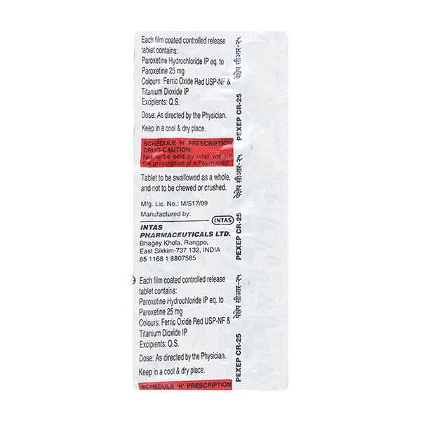Pexep CR 25mg Tablet 10'S