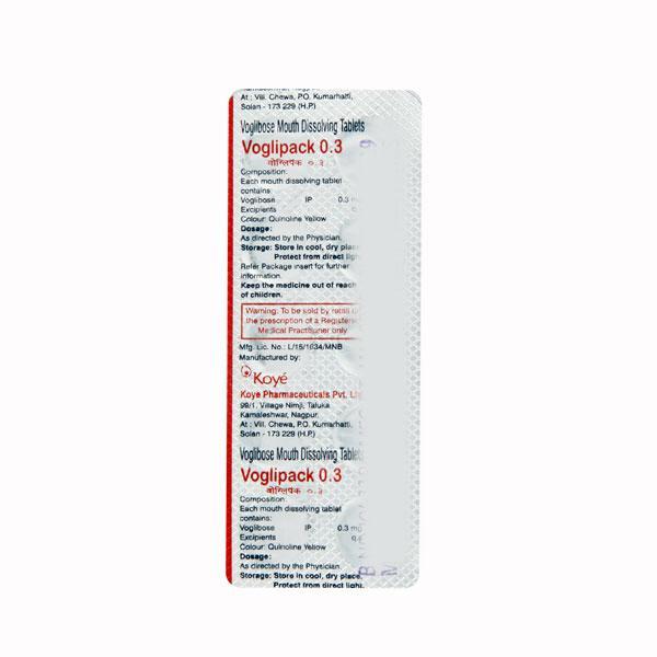 Voglipack 0.3mg Tablet 10'S