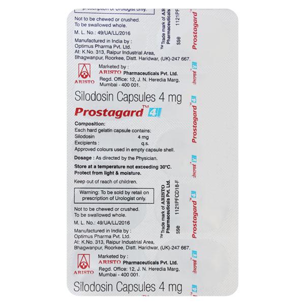 Prostagard 4mg Capsule 10'S