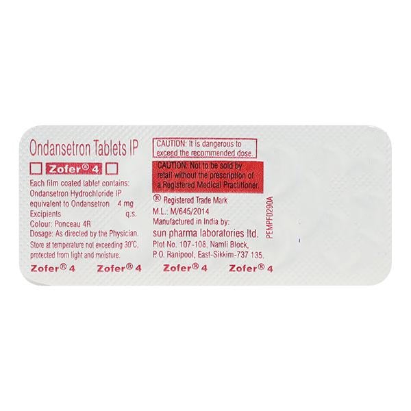Zofer 4mg Tablet 10'S
