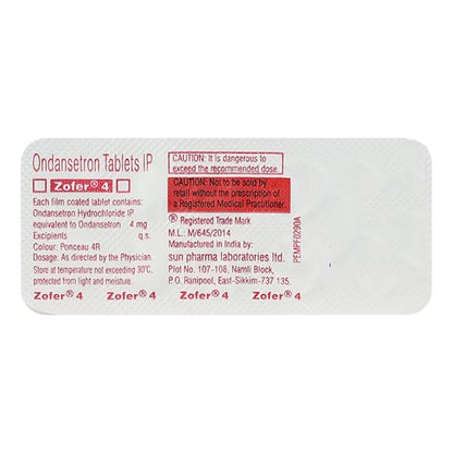 Zofer 4mg Tablet 10'S
