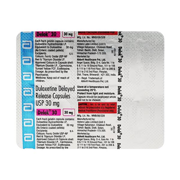 Delok 30mg Capsule 10'S