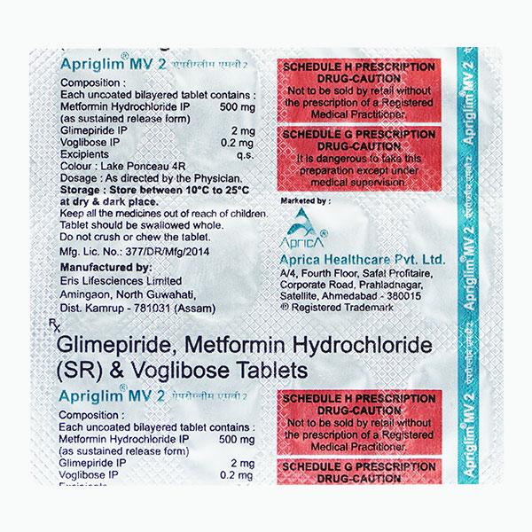 APRIGLIM MV 2 Tablet 15's