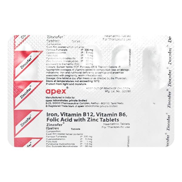 Zincofer Tablet 10'S - Global Surgicals