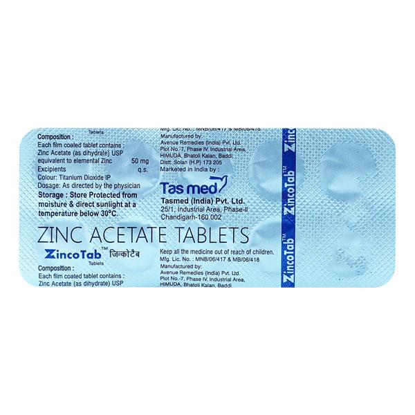 ZINCOTAB Tablet 10's - Global Surgicals