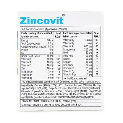 Zincovit Tablet 15'S - Global Surgicals