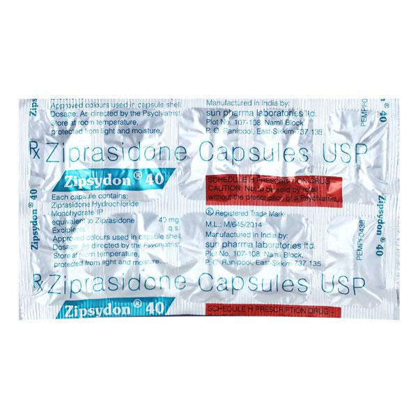 Zipsydon 40mg Capsule 10'S - Global Surgicals