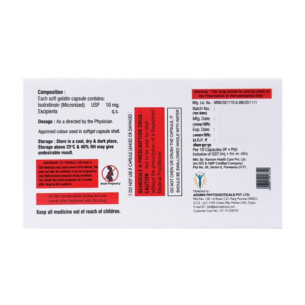ZIT 10mg Capsule 10's (N) - Global Surgicals