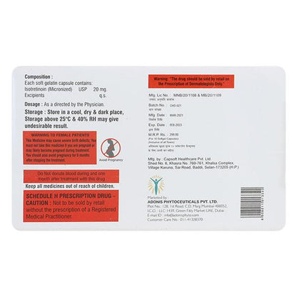 ZIT 20mg Capsule 10's - Global Surgicals