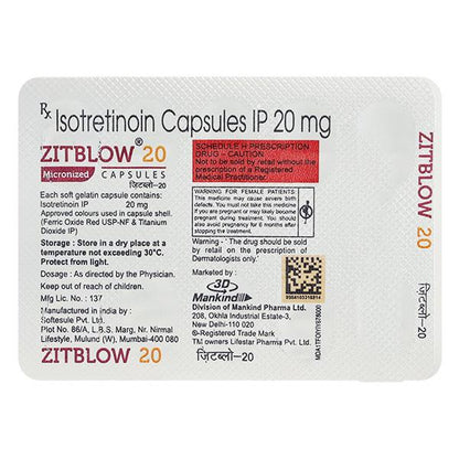 Zitblow 20mg Capsule 10'S - Global Surgicals