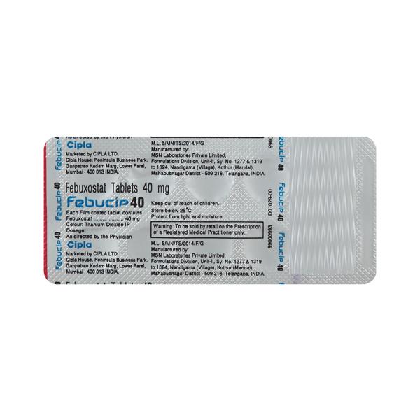 Febucip 40mg Tablet 10'S