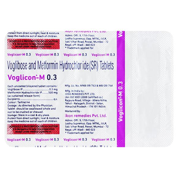 VOGLICON M 0.3mg Tablet 10's