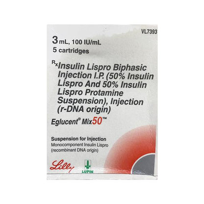 Eglucent Mix 50 100IU Cartridge 3ml