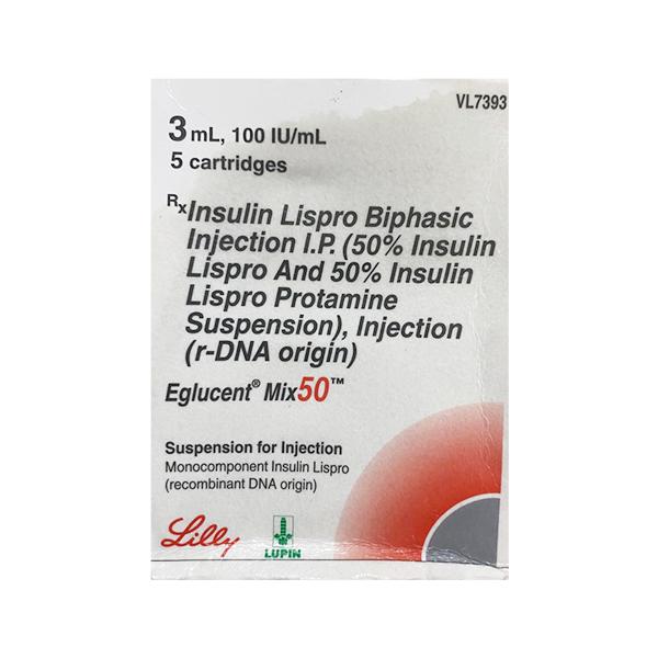 Eglucent Mix 50 100IU Cartridge 3ml