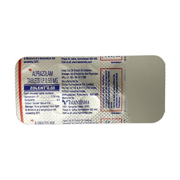 Zolent 0.5mg Tablet 10'S - Global Surgicals
