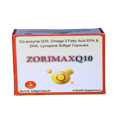 ZORIMAX Q10 Softgel Capsule 10's - Global Surgicals