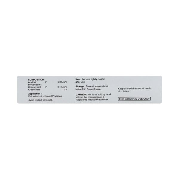 Zoster 5% Cream 5gm - Global Surgicals