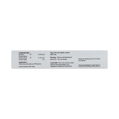 Zoster 5% Cream 5gm - Global Surgicals