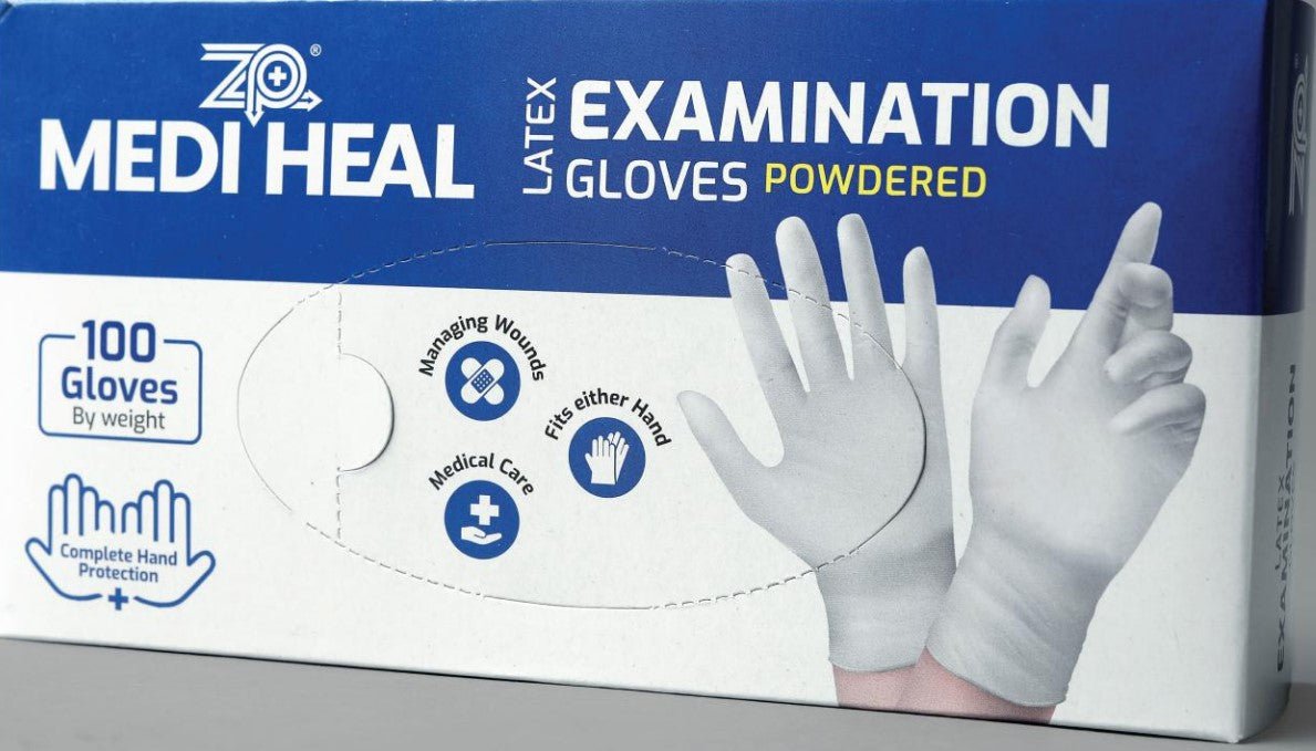 ZP MediHeal Latex Examination Gloves - Global Surgicals