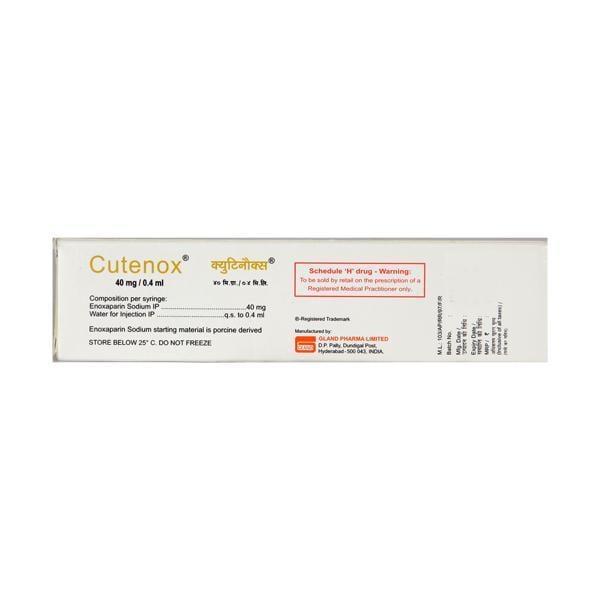 Cutenox 40mg Prefilled Syringe 0.4ml