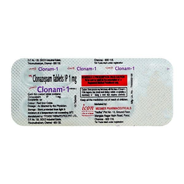 Clonam 1mg Tablet 10'S