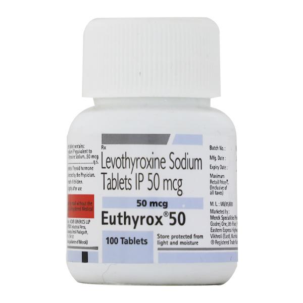 Euthyrox 50mcg Tablet 100'S