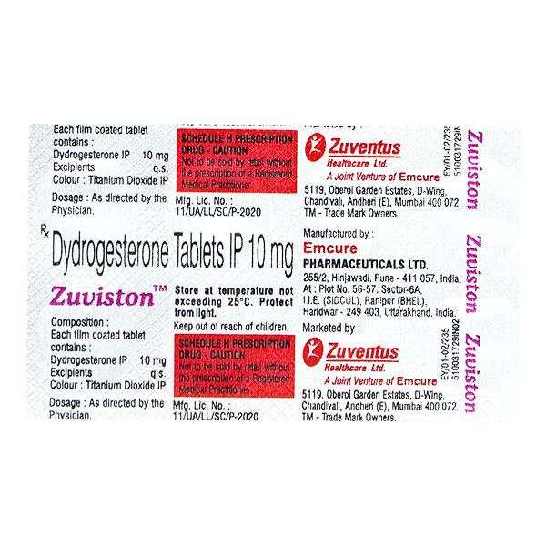 ZUVISTON 10 Tablet 10's - Global Surgicals