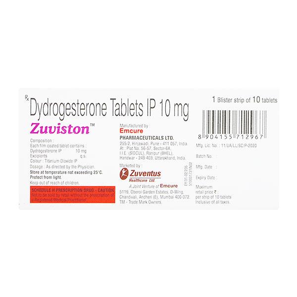ZUVISTON 10 Tablet 10's - Global Surgicals