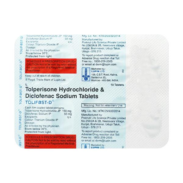 Tolifast D Tablet 10'S