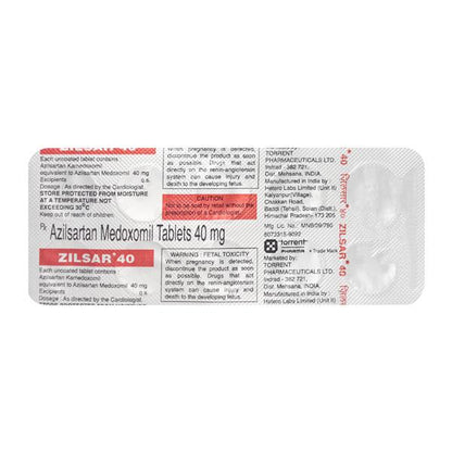 Zilsar 40mg Tablet 10'S