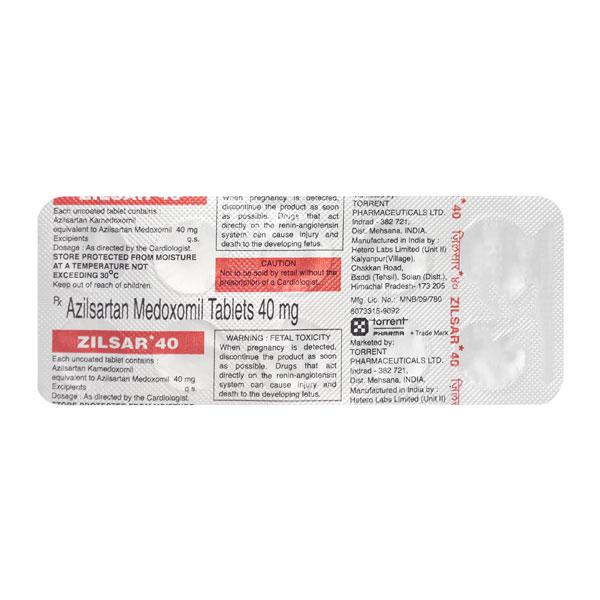 Zilsar 40mg Tablet 10'S
