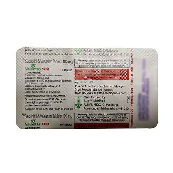 VALENTAS 100 Tablet 10's